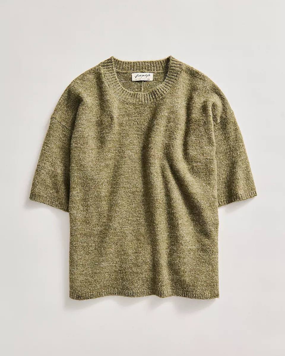 FREE PEOPLE MARGOT SWEATER TEE - KALAMATA MELANGE
