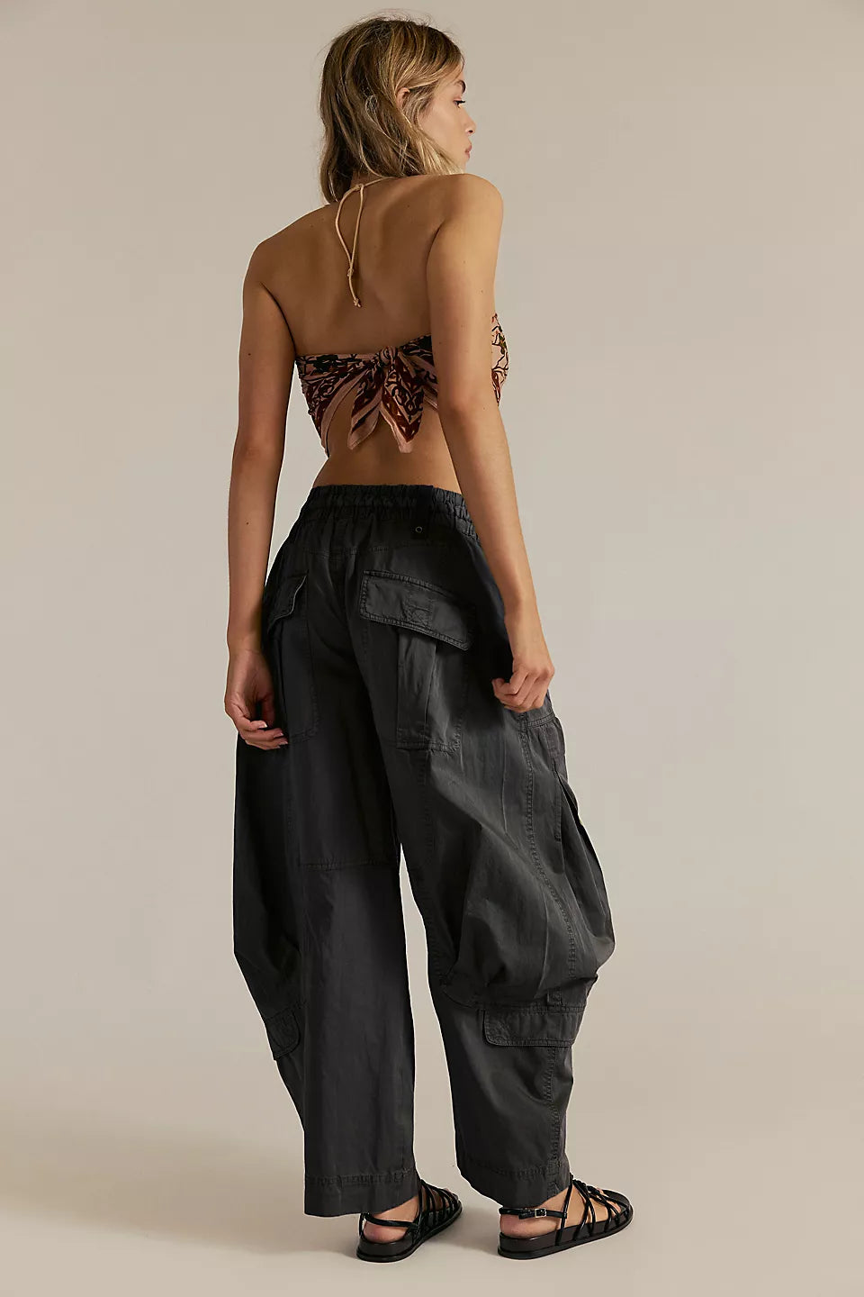 *PRE ORDER* FREE PEOPLE ONSET PARACHUTE PANT - BLACK SAND
