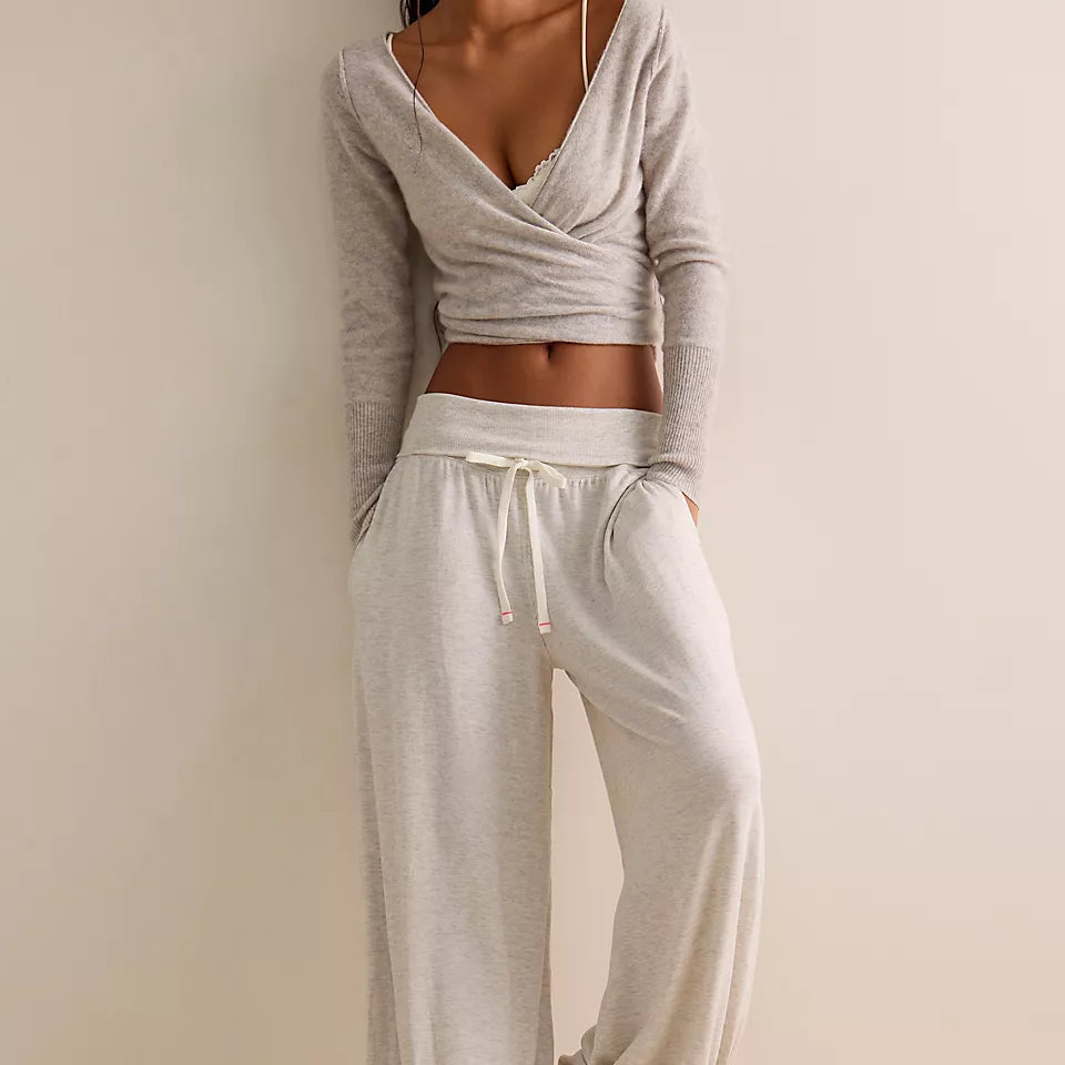 FREE PEOPLE DREAM STATE JOGGERS - HEATHER GREY
