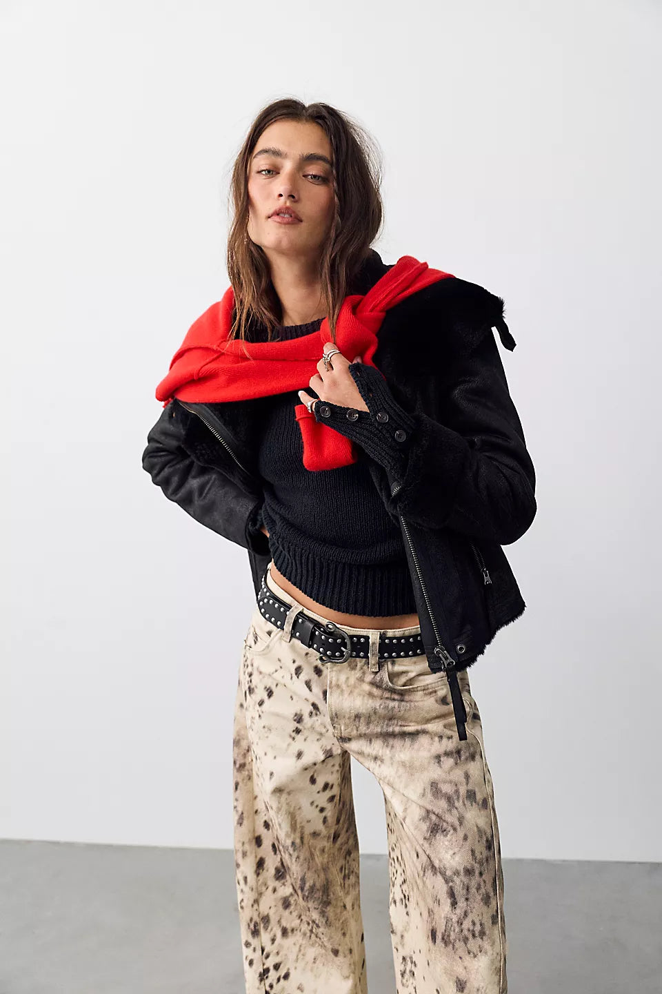FREE PEOPLE MILA PULLOVER - BLACK