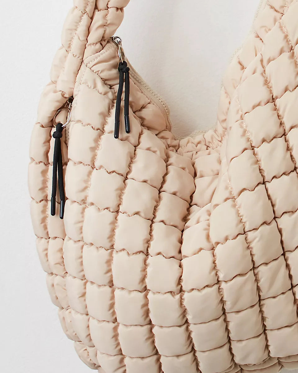 FREE PEOPLE CARR QUILTED BAG - OFF WHITE