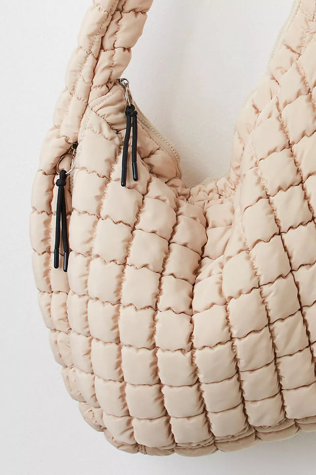 FREE PEOPLE CARR QUILTED BAG - OFF WHITE