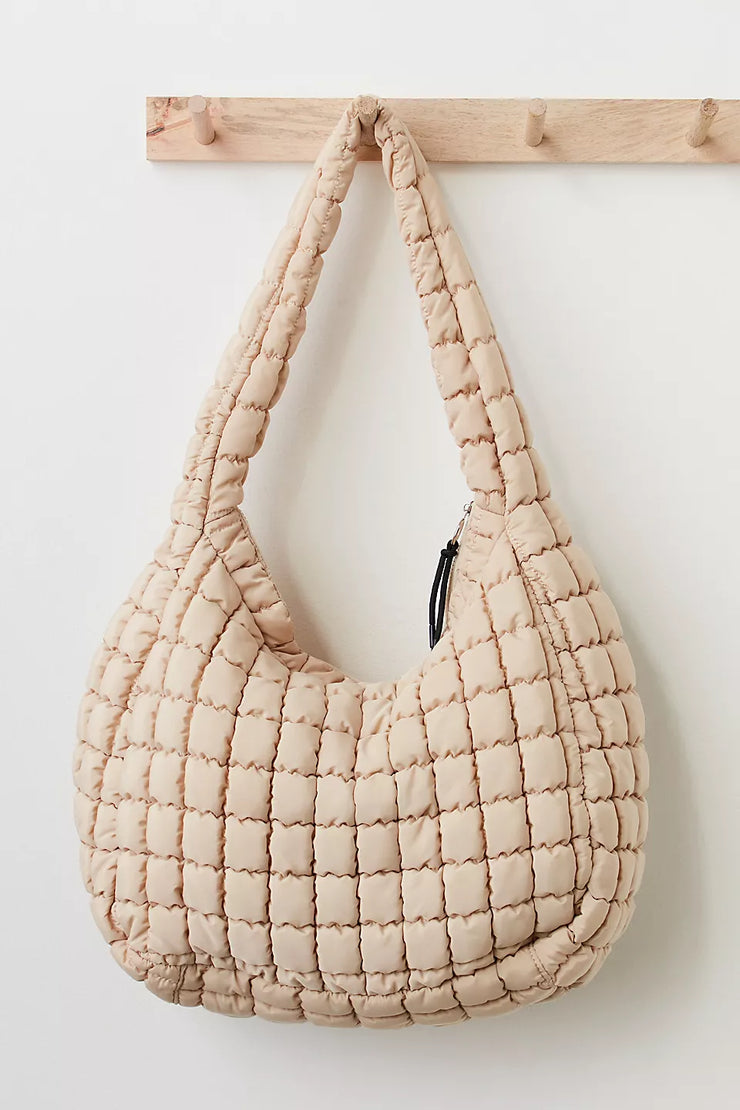 FREE PEOPLE CARR QUILTED BAG - OFF WHITE