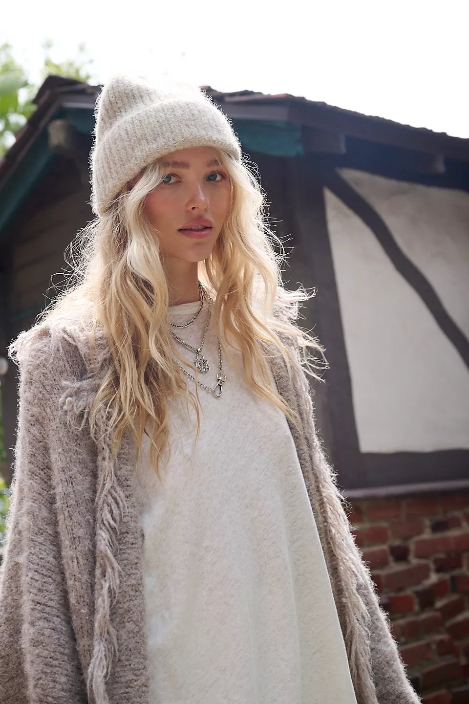 FREE PEOPLE FROSTLINE BEANIE - IVORY