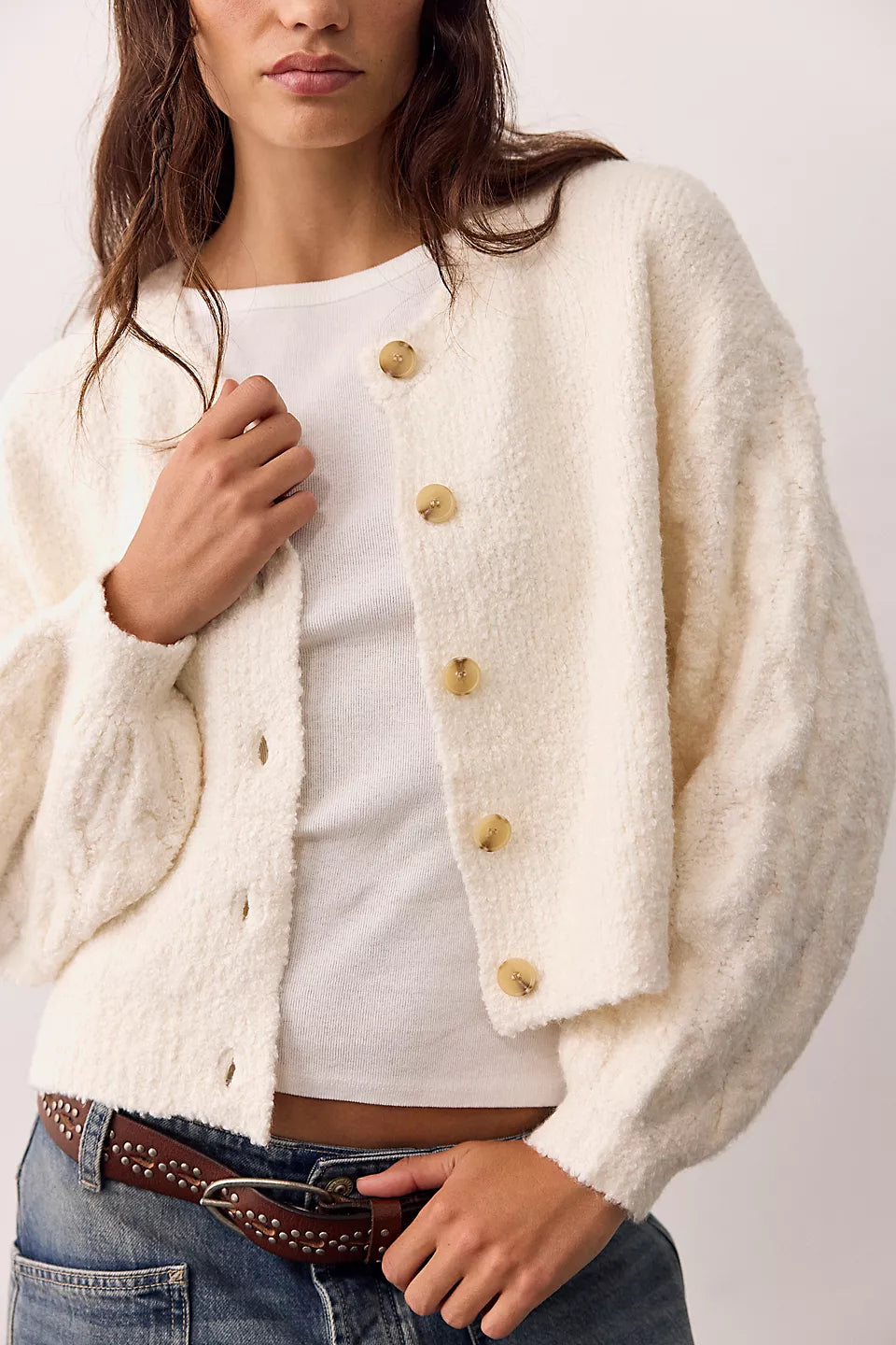 FREE PEOPLE THISTLE CARDI - SUGAR SWIZZLE