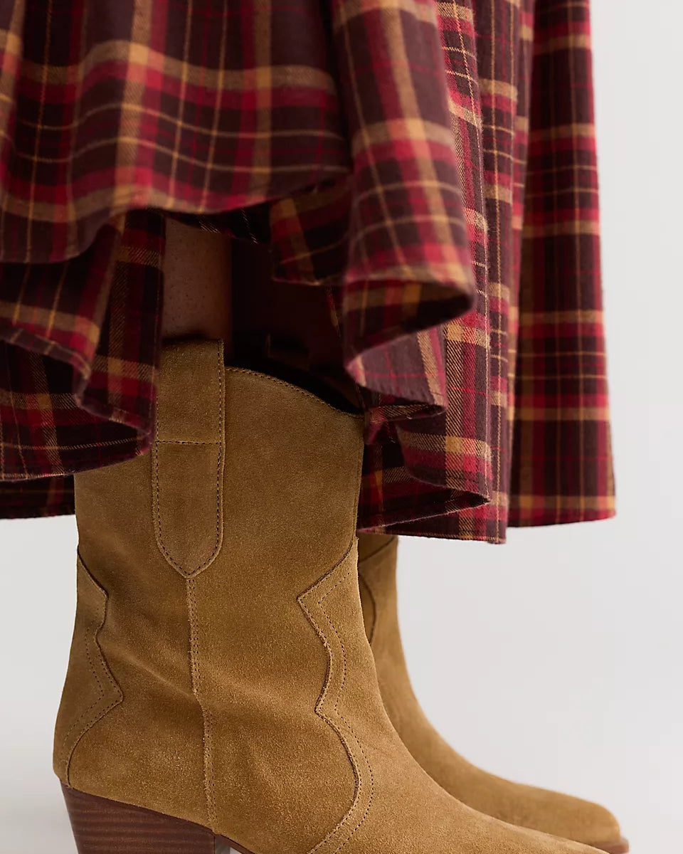 *PRE ORDER* FREE PEOPLE CAT NAP COWBOY BOOT - CAMEL SUEDE