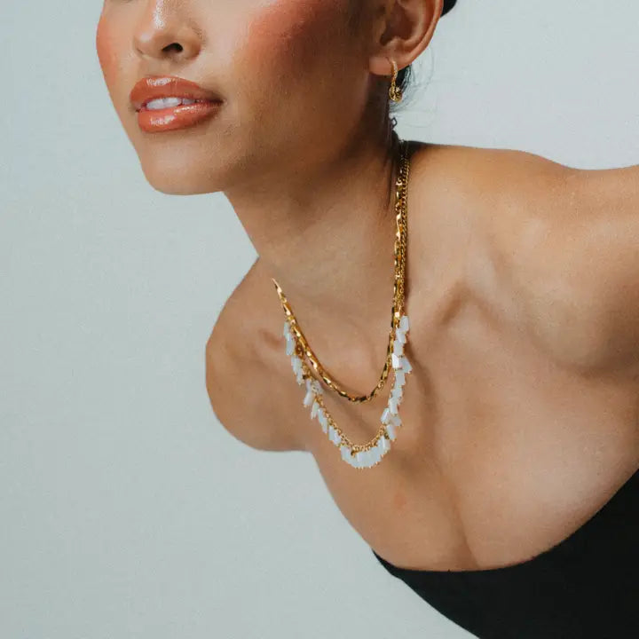 MANDY BEADED NECKLACE - GOLD