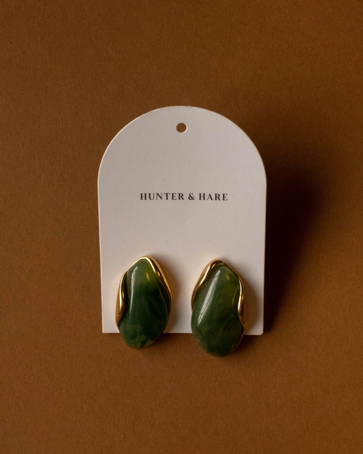 OMARI ORGANIC EARRINGS - GOLD