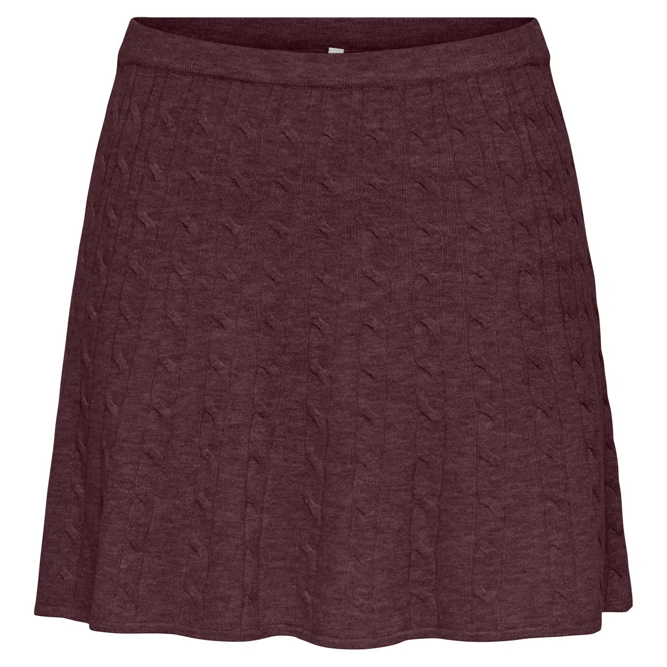 ONLY LIBI KNIT SKATER SKIRT - FUDGE
