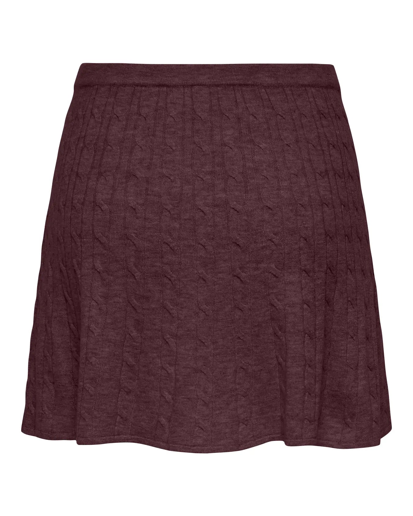 ONLY LIBI KNIT SKATER SKIRT - FUDGE