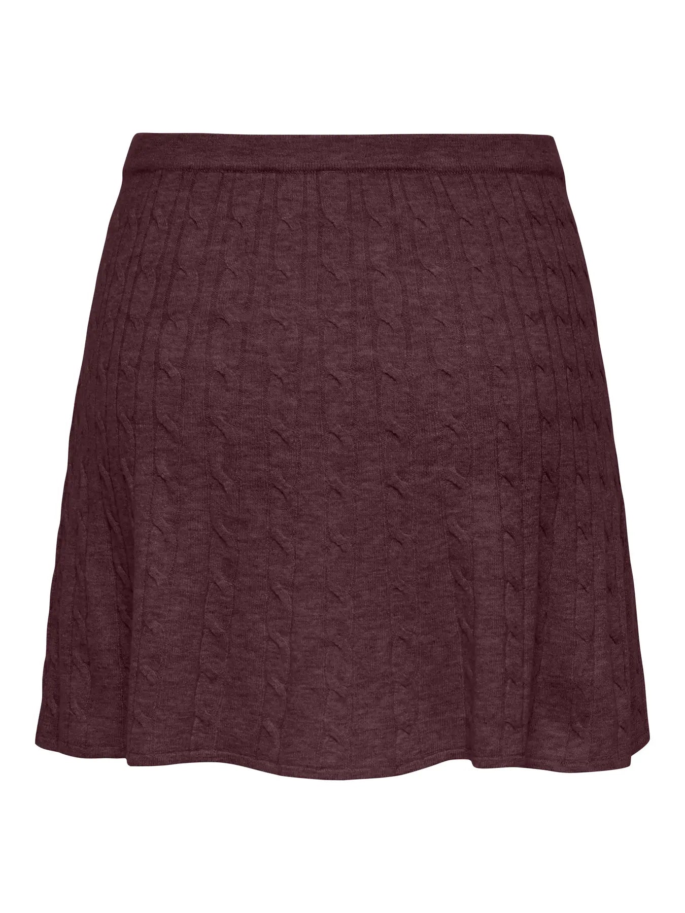 ONLY LIBI KNIT SKATER SKIRT - FUDGE