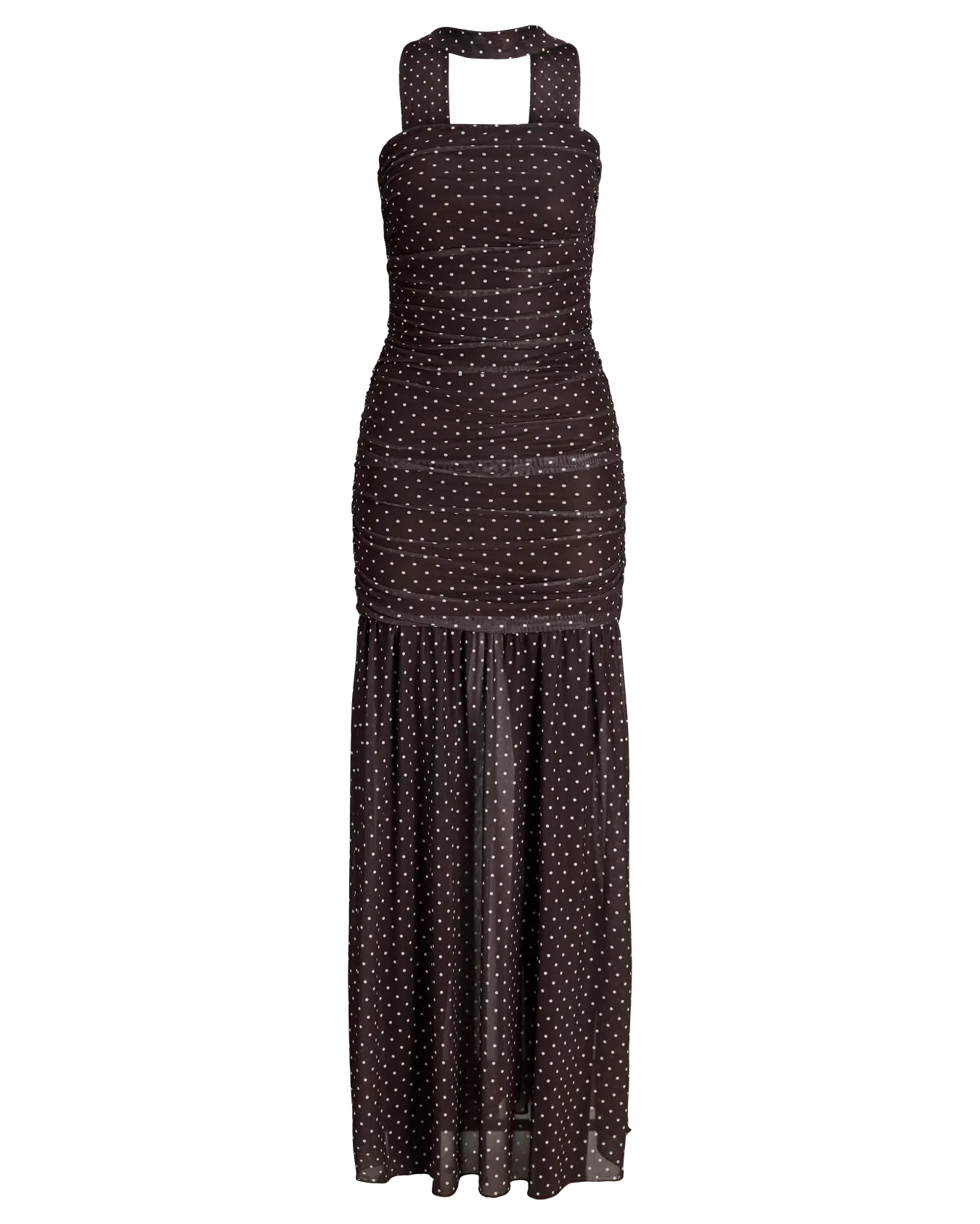JJXX ELVIRA MESH SCARF DRESS - SEAL BROWN