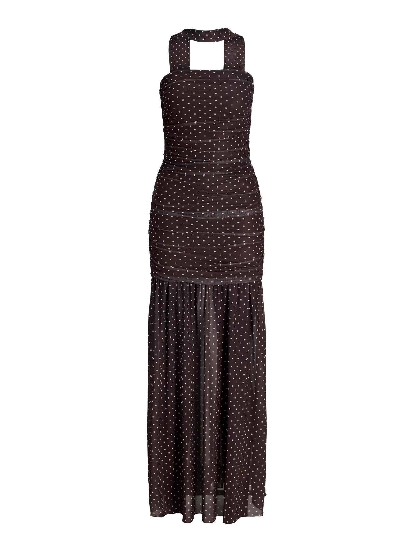 JJXX ELVIRA MESH SCARF DRESS - SEAL BROWN
