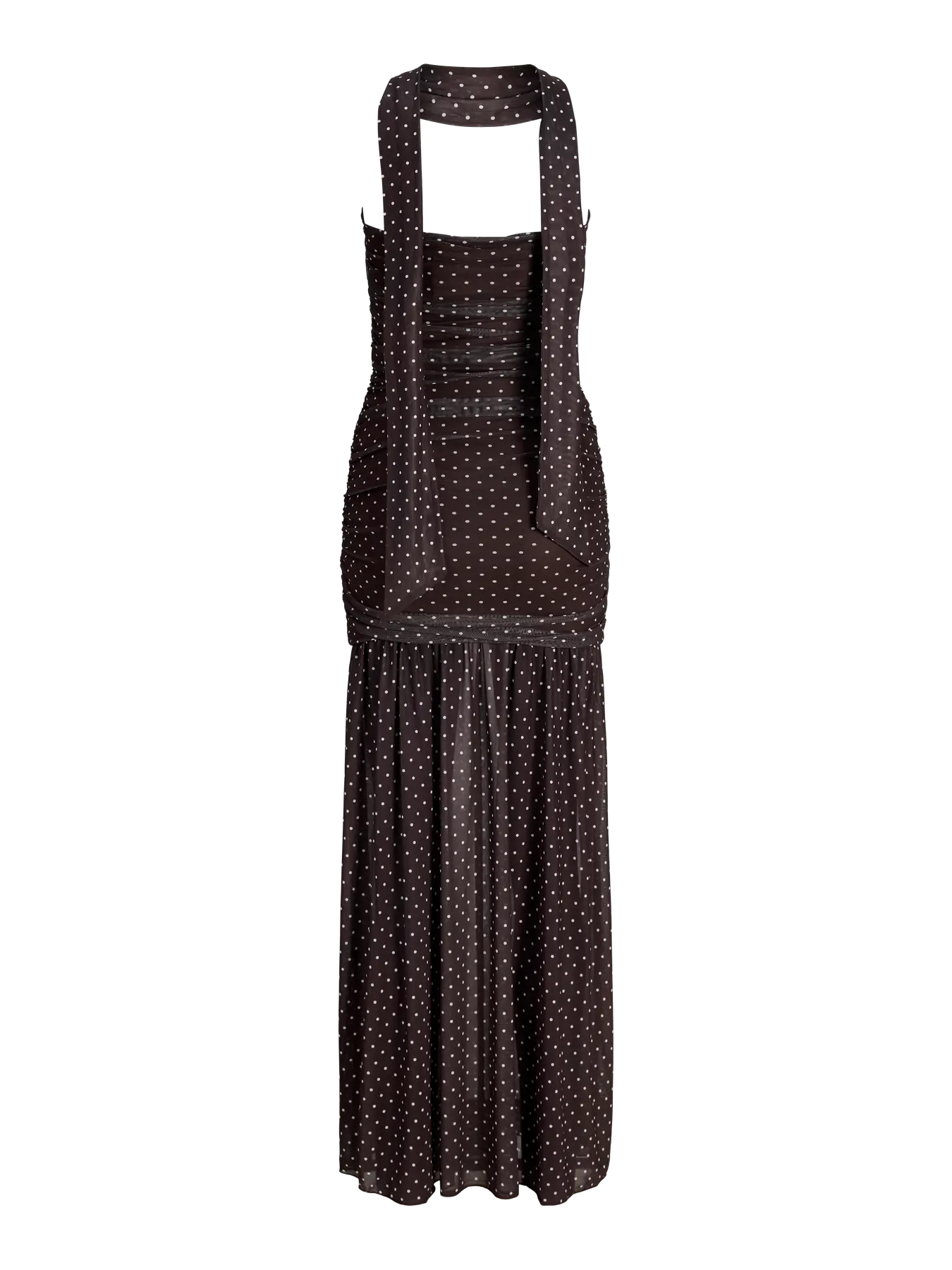 JJXX ELVIRA MESH SCARF DRESS - SEAL BROWN