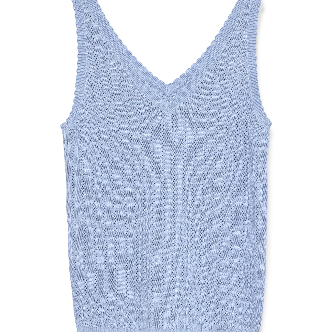 VM LEX V NECK KNIT TANK - BLUE