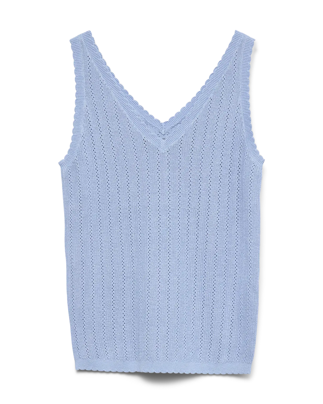 VM LEX V NECK KNIT TANK - BLUE