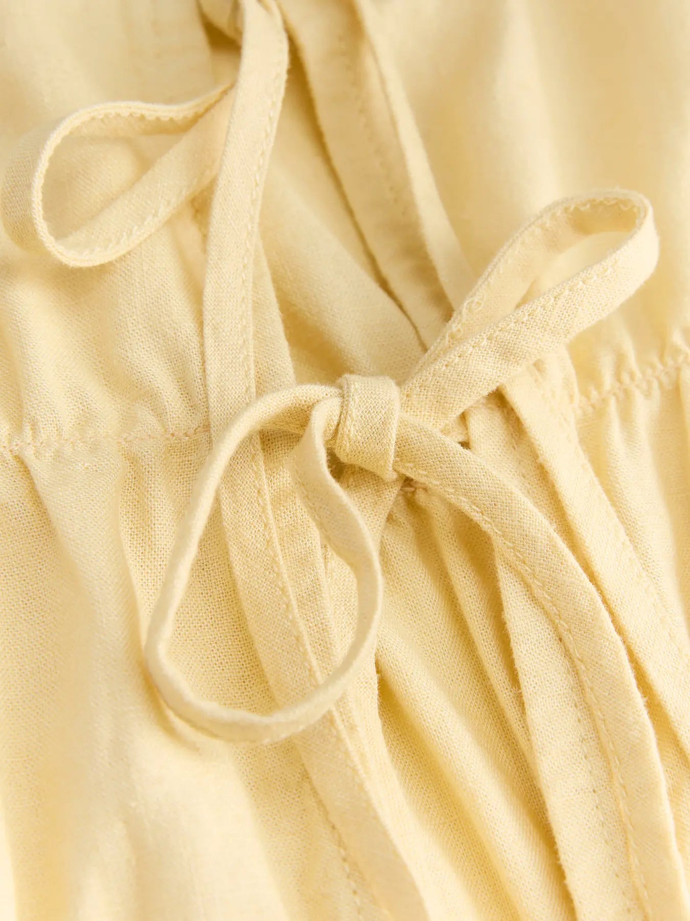 JJXX ALMIRA LINEN TIE TOP - SUNLIGHT