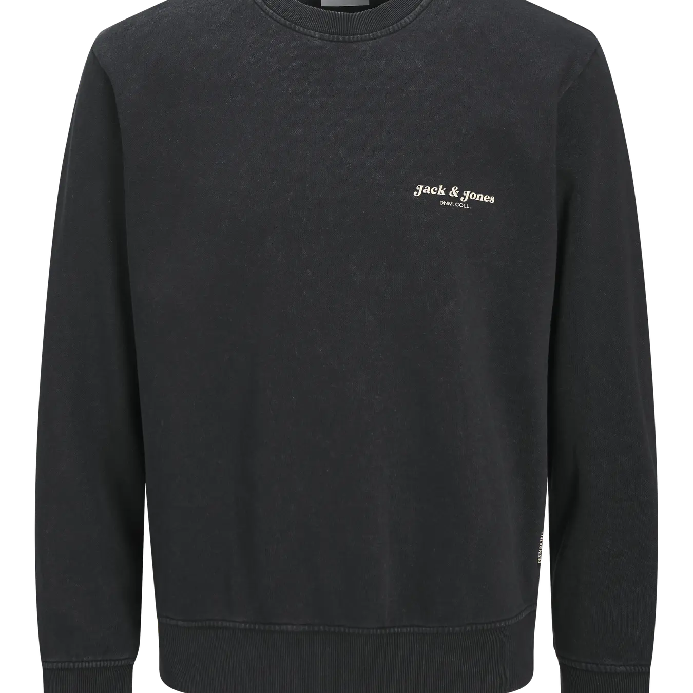 DOVER PRINTED CREW NECK PULLOVER - BLACK