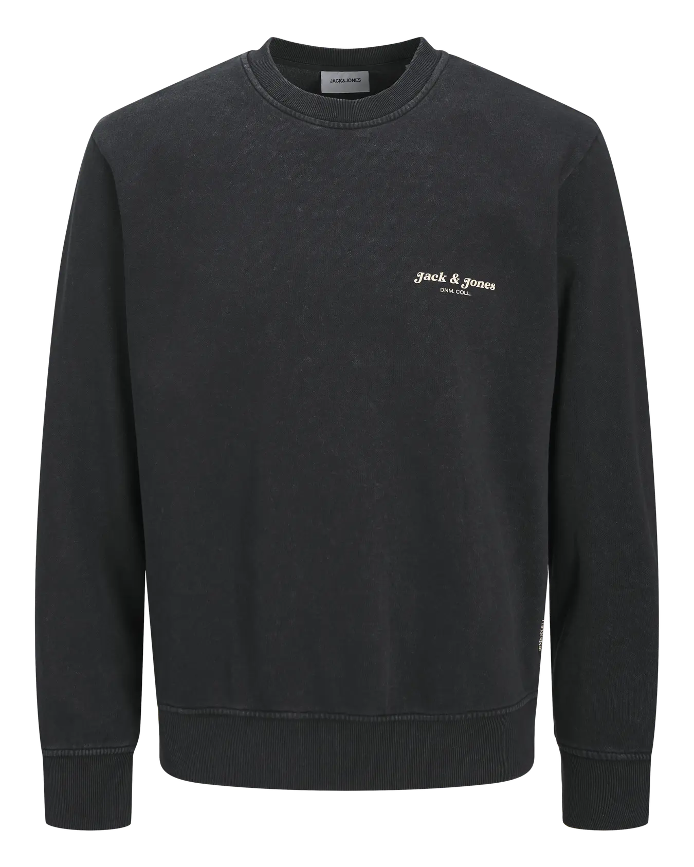 DOVER PRINTED CREW NECK PULLOVER - BLACK