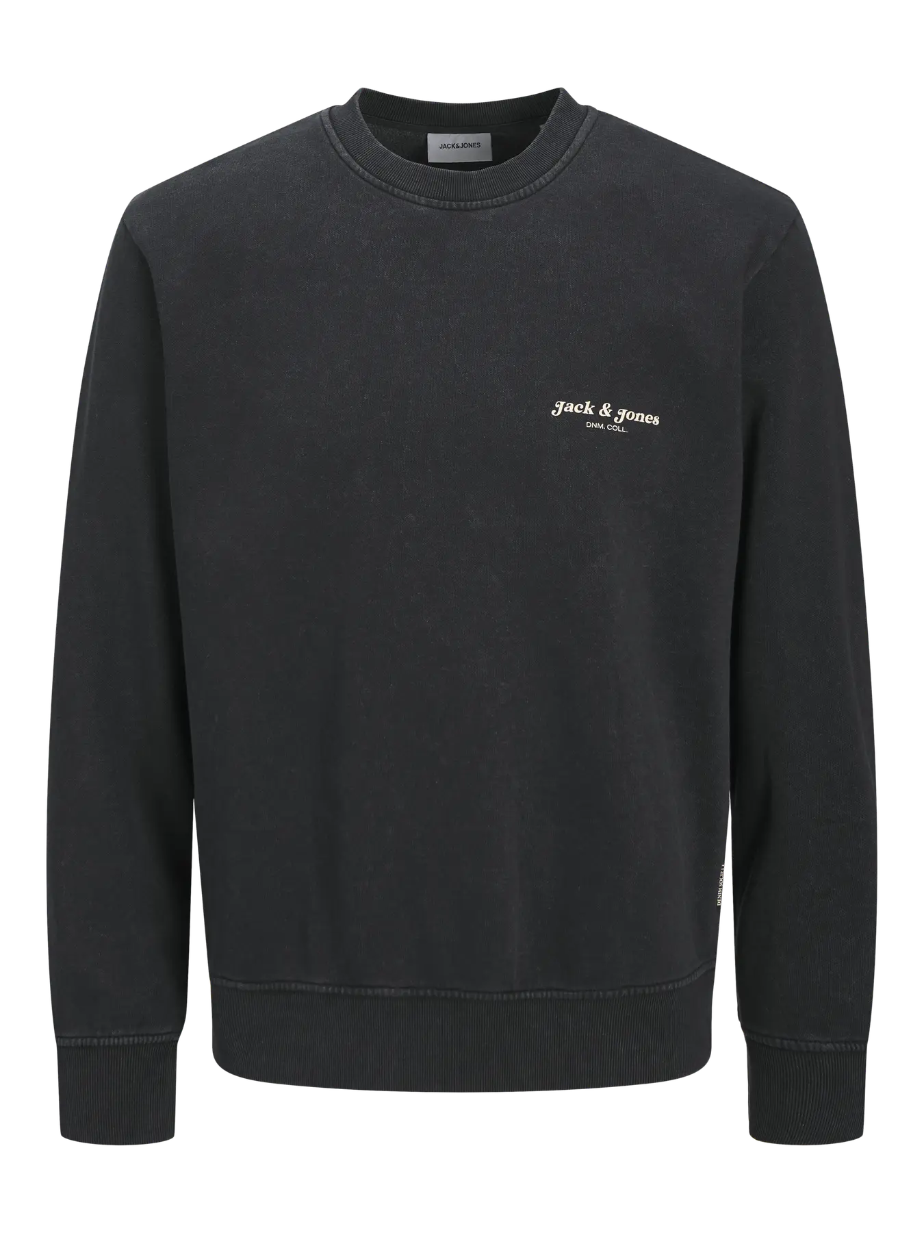 DOVER PRINTED CREW NECK PULLOVER - BLACK