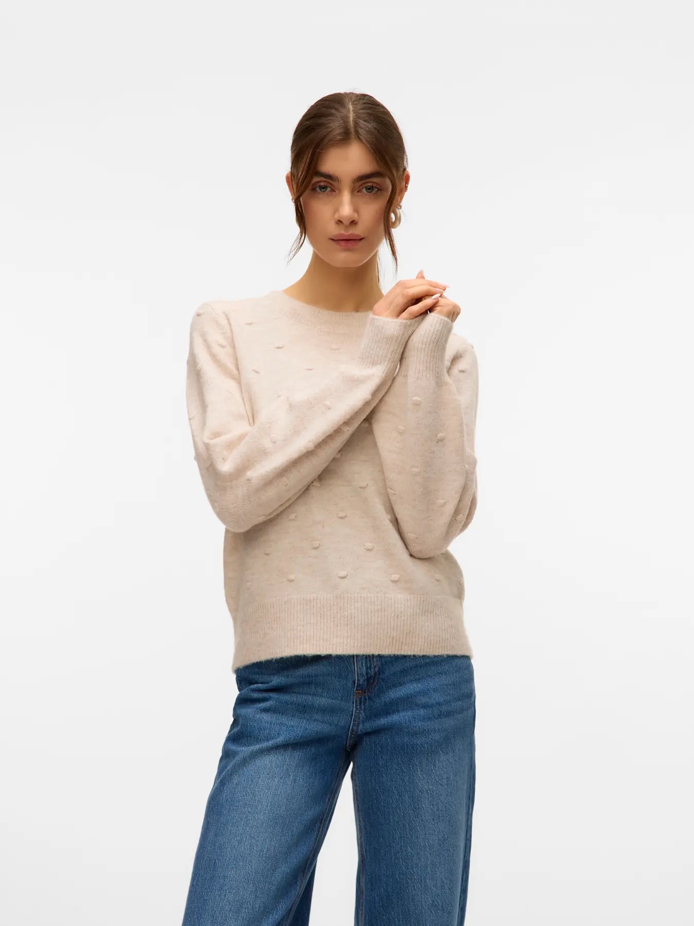 VM FRANCESCA O NECK PULLOVER - BIRCH