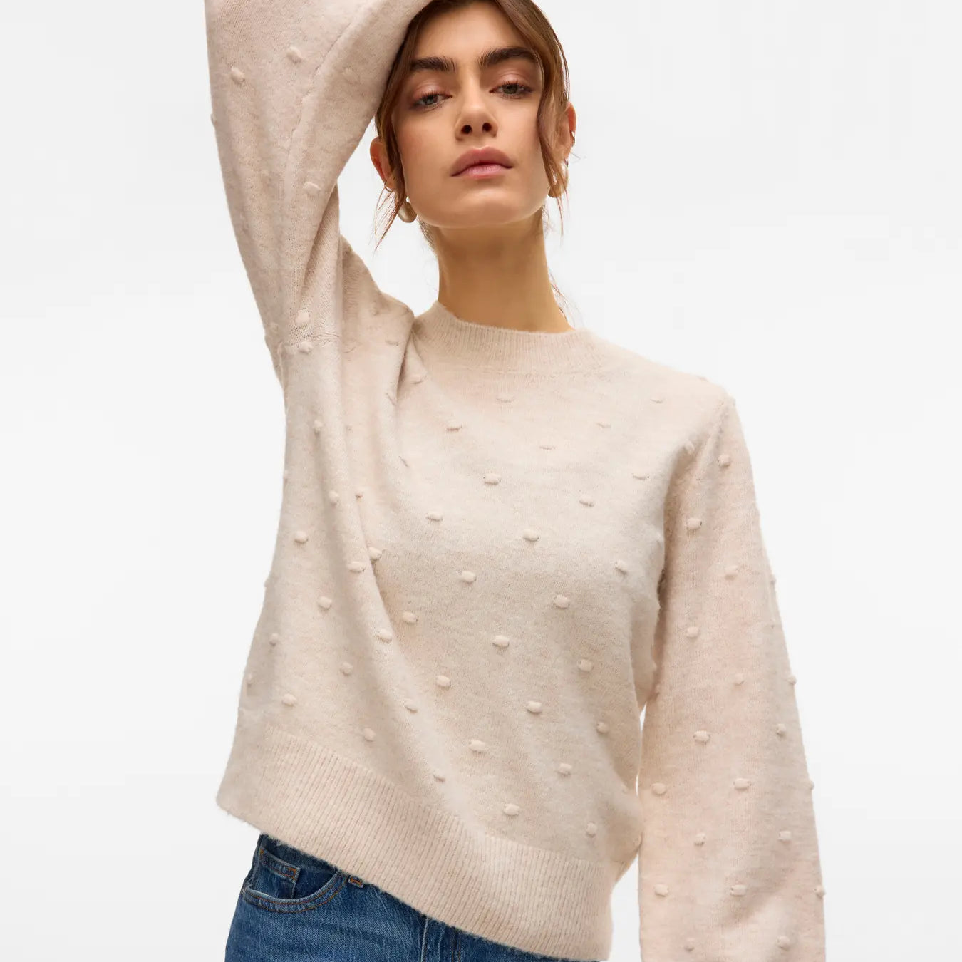 VM FRANCESCA O NECK PULLOVER - BIRCH