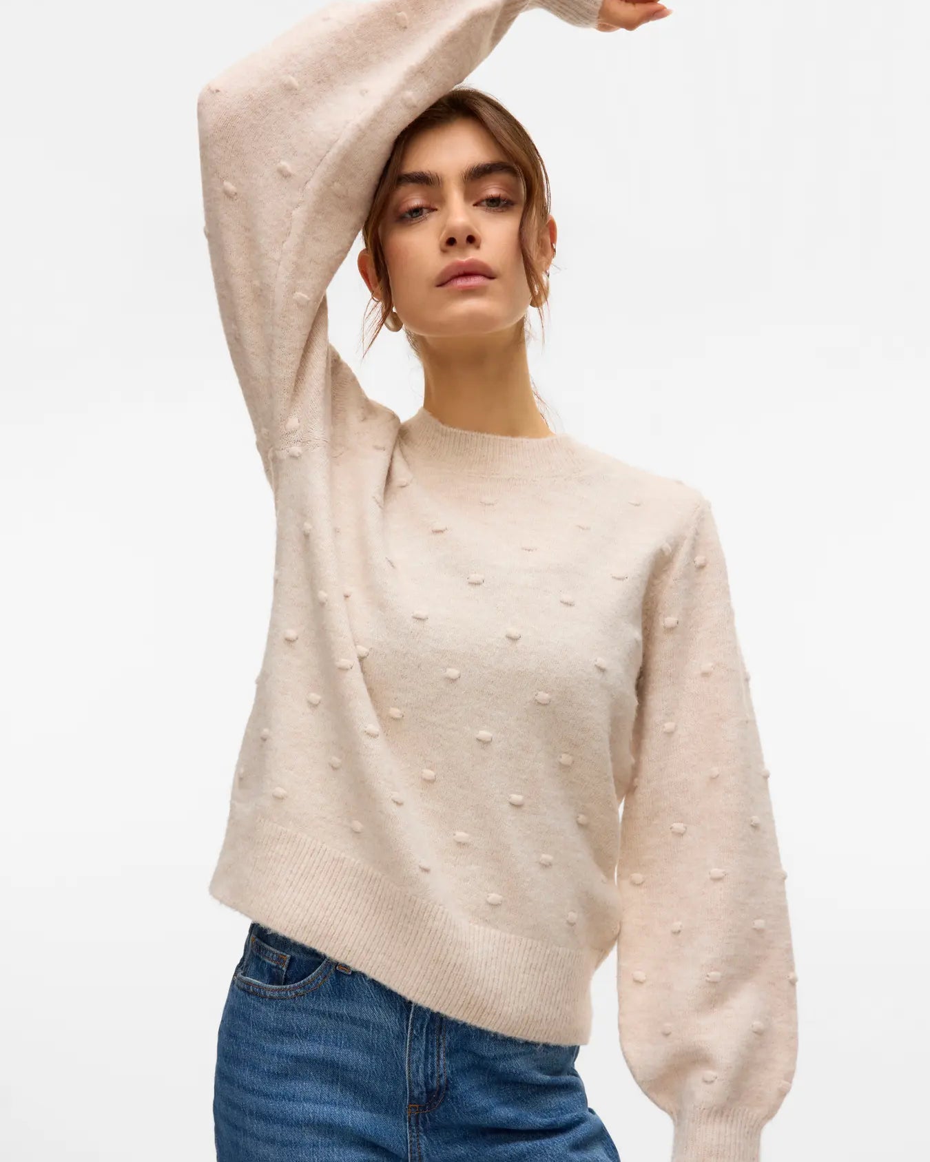VM FRANCESCA O NECK PULLOVER - BIRCH