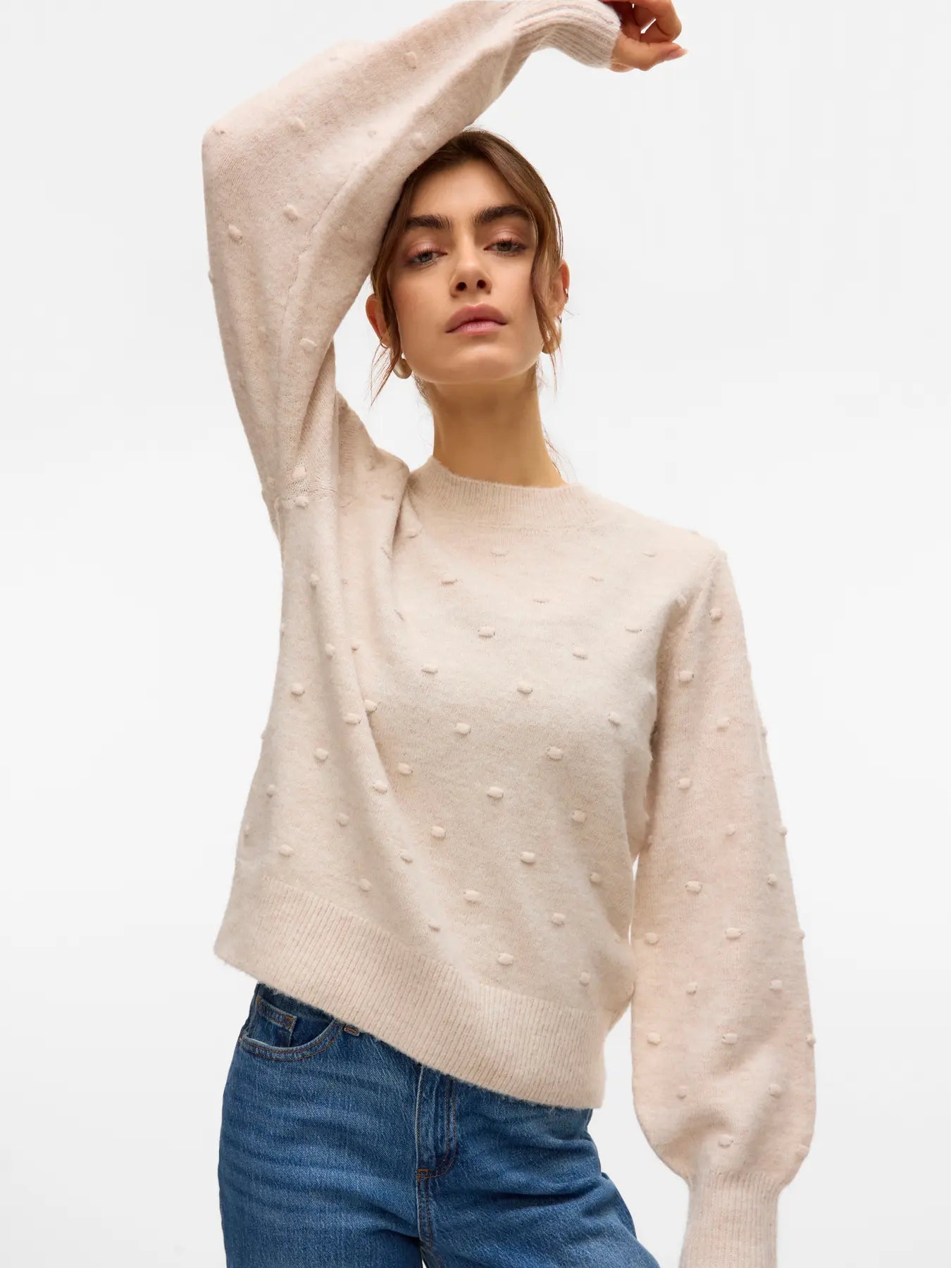VM FRANCESCA O NECK PULLOVER - BIRCH