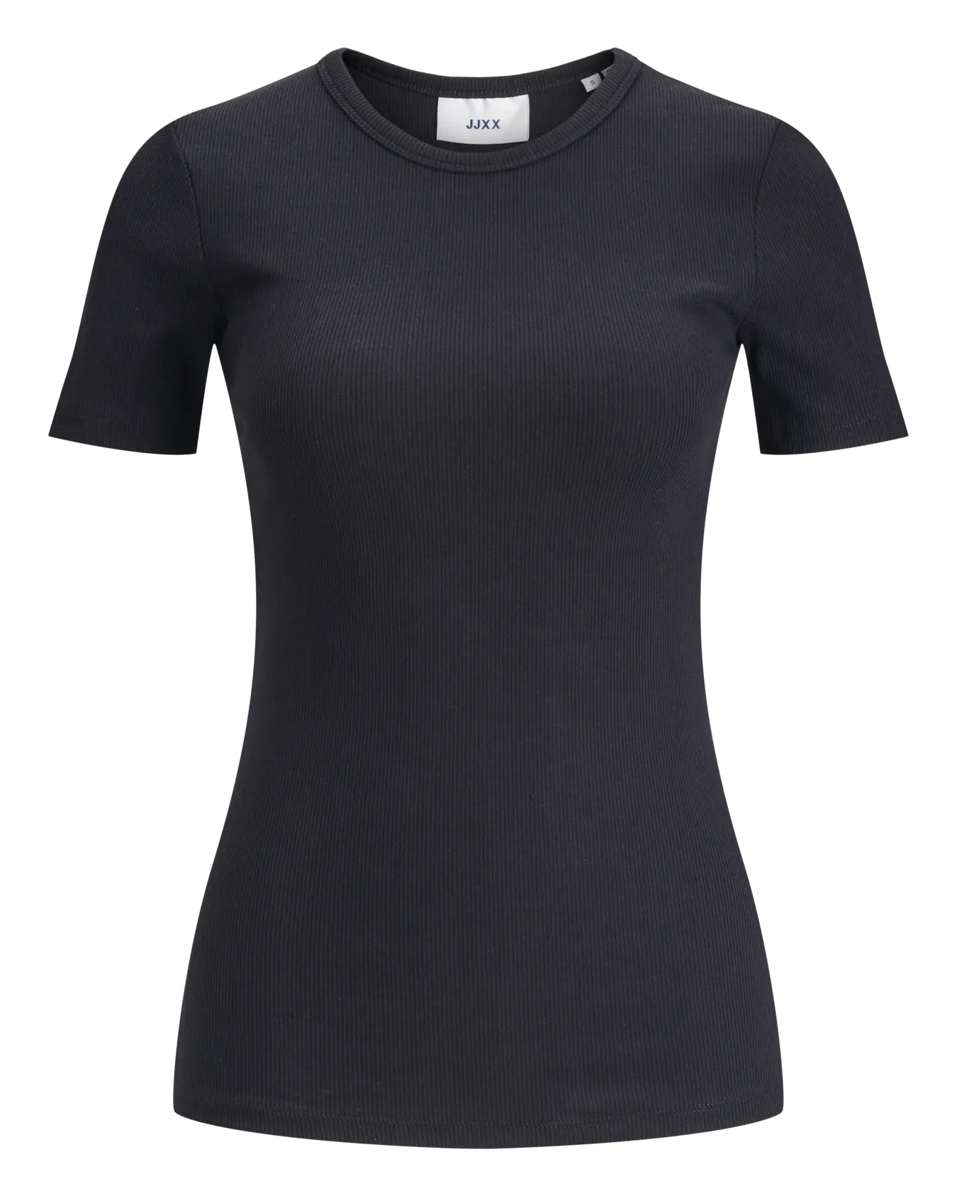 JJXX FRANKIE RIBBED TEE - BLACK