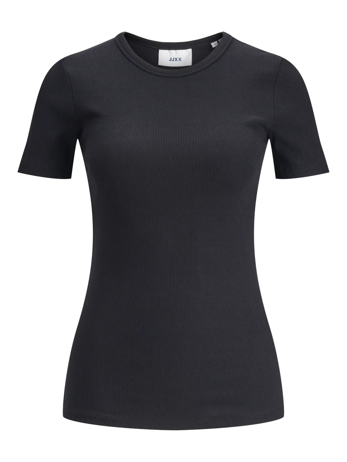 JJXX FRANKIE RIBBED TEE - BLACK