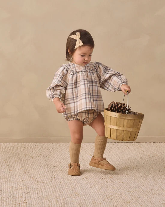 QUINCY MAE MIA TOP + BLOOMER SET - FALL PLAID