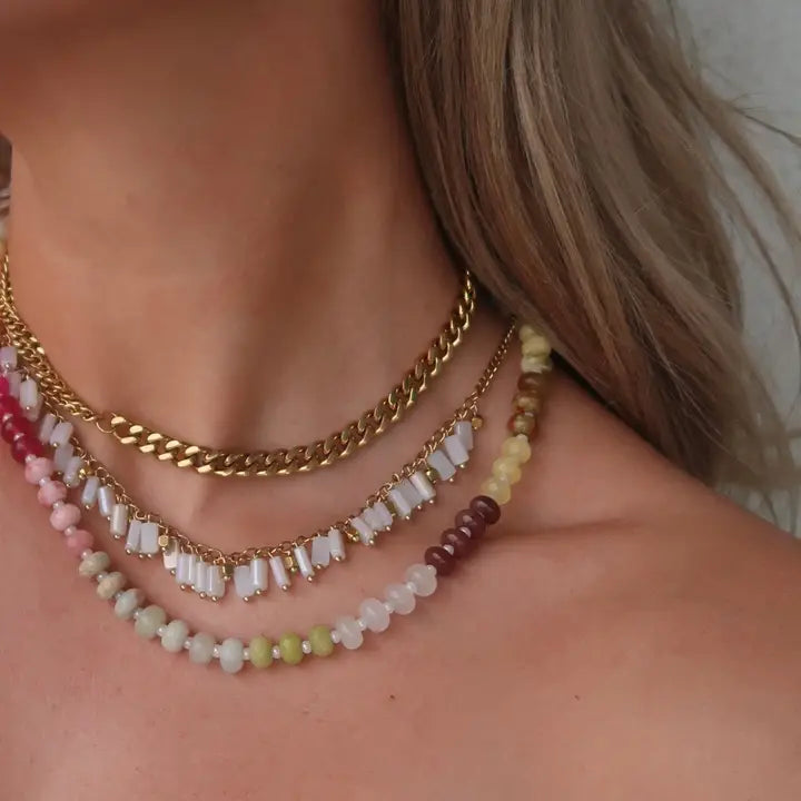 MANDY BEADED NECKLACE - GOLD