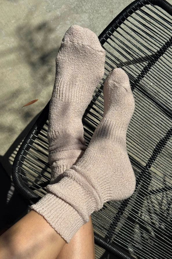 LE BON SHOPPE AIRY PUFFIN SOCKS - WHOLE WHEAT