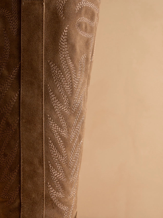 *PRE ORDER* SAMARA EMBROIDERED BOOT - BROWN