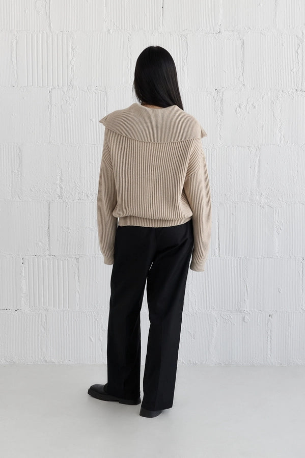 THE ADDISON SWEATER - BEIGE MIX