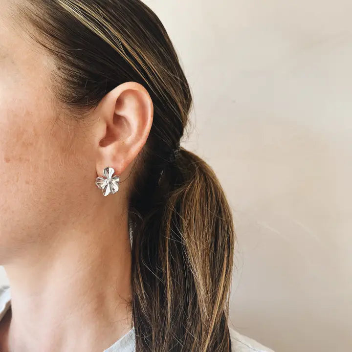 SMALL VIOLA EARRINGS - SILVER