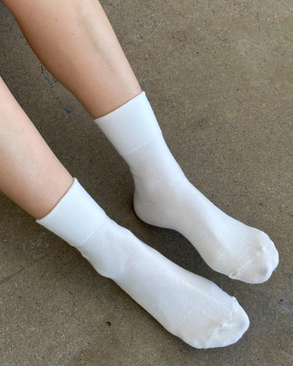 LE BON SHOPPE SNEAKER SOCKS - WHITE