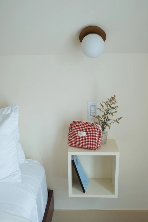 DLS ORGANIC COTTON QUILTED POUCH - RED