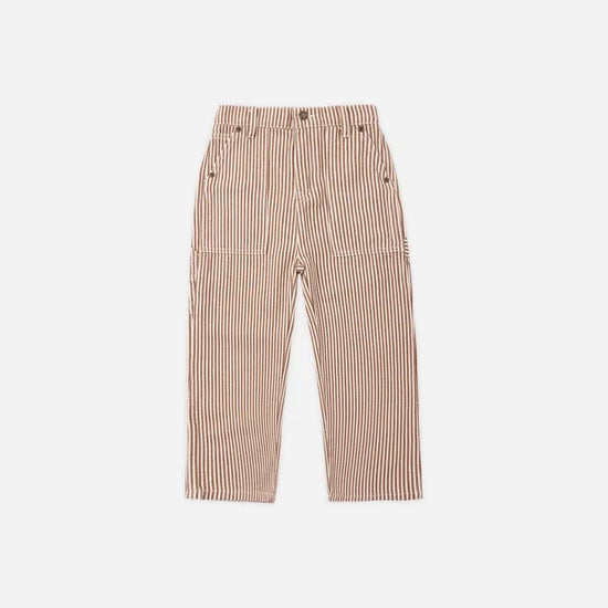 RYLEE + CRU UTILITY PANT - CLAY STRIPE