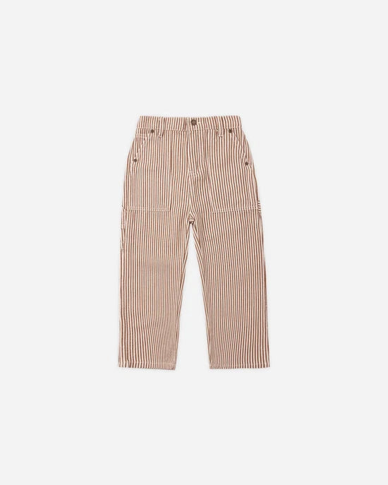 RYLEE + CRU UTILITY PANT - CLAY STRIPE
