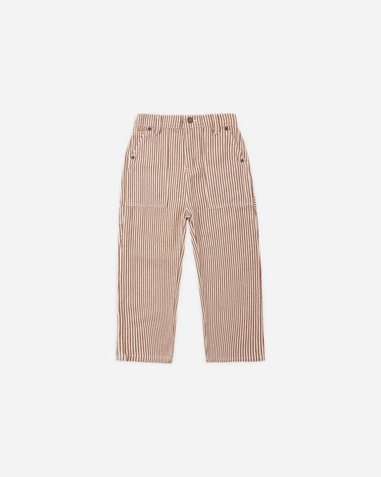 RYLEE + CRU UTILITY PANT - CLAY STRIPE