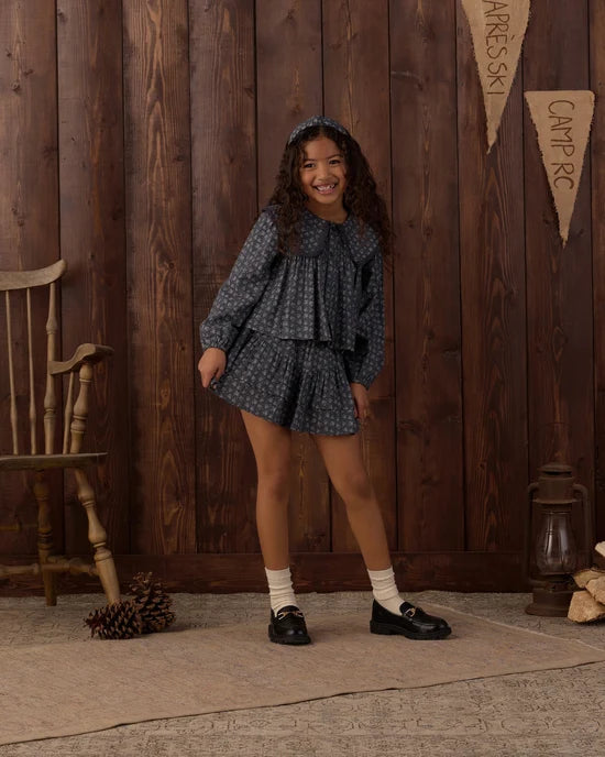 RYLEE + CRU TIERED MINI SKIRT - HEART DITSY