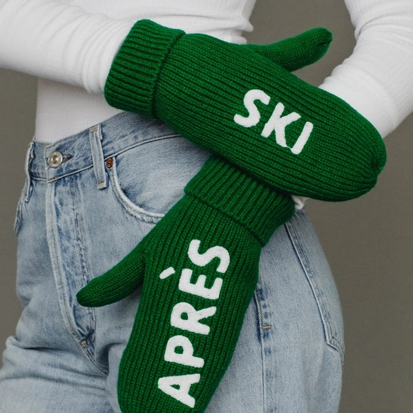 APRES SKI MITTENS - GREEN