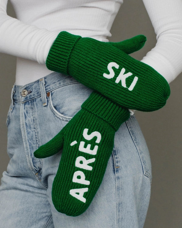 APRES SKI MITTENS - GREEN