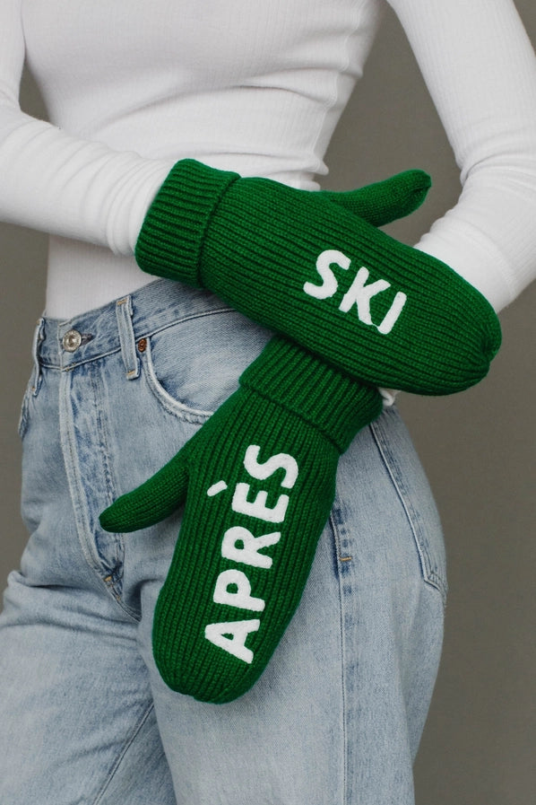 APRES SKI MITTENS - GREEN