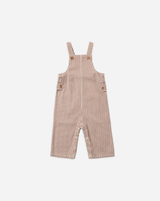 RYLEE + CRU ARCHIE OVERALL - CLAY STRIPE