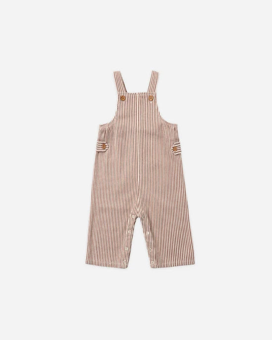 RYLEE + CRU ARCHIE OVERALL - CLAY STRIPE