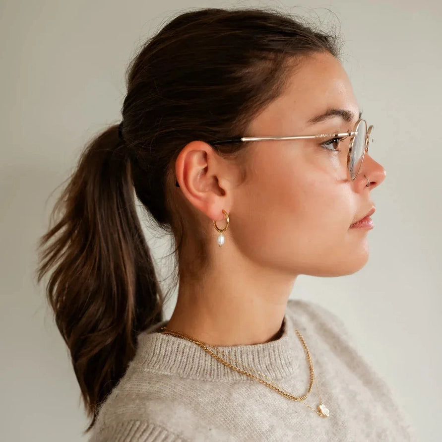 SUNNY SUNDAY PEARL EARRINGS - SILVER