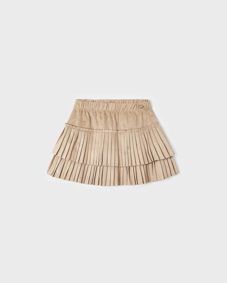 MAYORAL SUEDE FRINGE SKIRT - SEPIA