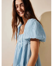 FREE PEOPLE MARINA MINI DRESS - BLUEBELL